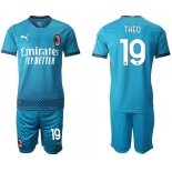 Men 2020-2021 club AC milan away 19 blue Soccer Jerseys
