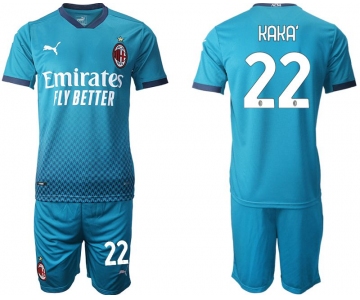 Men 2020-2021 club AC milan away 22 blue Soccer Jerseys