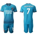 Men 2020-2021 club AC milan away 7 blue Soccer Jerseys1
