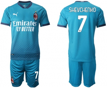 Men 2020-2021 club AC milan away 7 blue Soccer Jerseys1