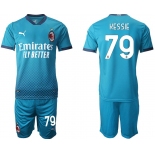 Men 2020-2021 club AC milan away 79 blue Soccer Jerseys