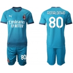 Men 2020-2021 club AC milan away 80 blue Soccer Jerseys