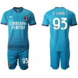 Men 2020-2021 club AC milan away 93 blue Soccer Jerseys