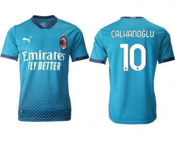 Men 2020-2021 club AC milan away aaa version 10 blue Soccer Jerseys