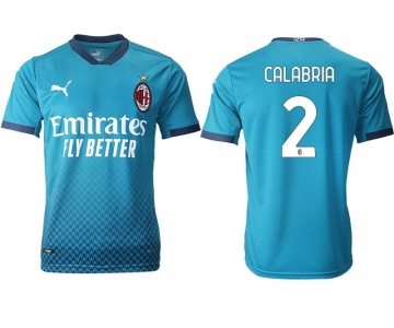 Men 2020-2021 club AC milan away aaa version 2 blue Soccer Jerseys