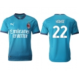 Men 2020-2021 club AC milan away aaa version 22 blue Soccer Jerseys
