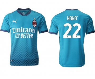 Men 2020-2021 club AC milan away aaa version 22 blue Soccer Jerseys