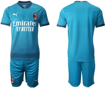 Men 2020-2021 club AC milan away blue Soccer Jerseys