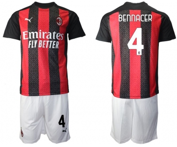 Men 2020-2021 club AC milan home 4 red Soccer Jerseys