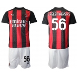 Men 2020-2021 club AC milan home 56 red Soccer Jerseys