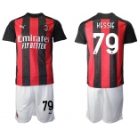 Men 2020-2021 club AC milan home 79 red Soccer Jerseys