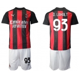Men 2020-2021 club AC milan home 93 red Soccer Jerseys