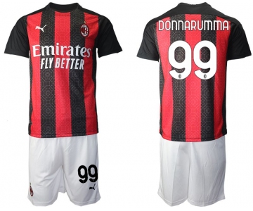 Men 2020-2021 club AC milan home 99 red Soccer Jerseys