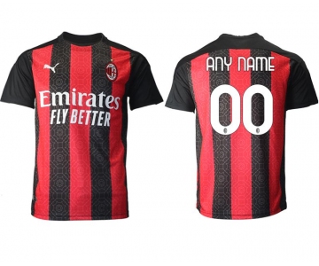Men 2020-2021 club AC milan home aaa version customized red Soccer Jerseys
