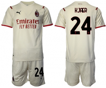 Men 2021-2022 Club AC Milan away cream 24 Soccer Jersey