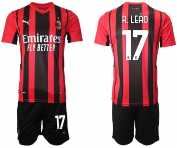 Men 2021-2022 Club AC Milan home red 17 Soccer Jersey
