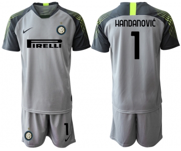 2020-21 Inter Milan 1 HANDANOVIC Gray Goalkeeper Soccer Jerseys
