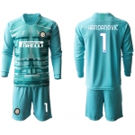 2020-21 Inter Milan lake blue goalkeeper 1# HANDANOVIC long sleeve soccer jerseys
