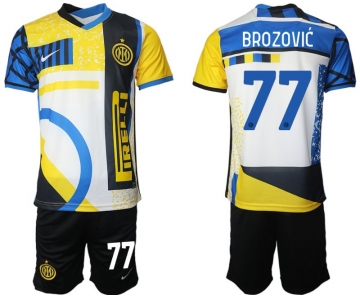 Men 2020-2021 Club Inter Milan Third away black 77 Nike Soccer Jersey