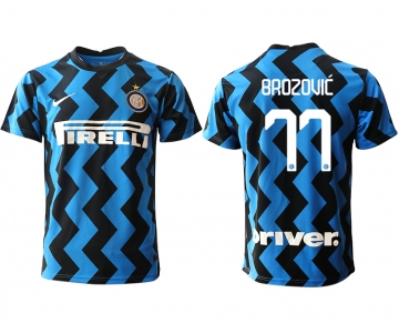 Men 2020-2021 club Inter Milan home aaa versio 77 blue Soccer Jerseys