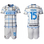 Men 2020-2021 club Inter milan away 15 white Soccer Jerseys