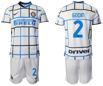 Men 2020-2021 club Inter milan away 2 white Soccer Jerseys