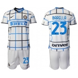 Men 2020-2021 club Inter milan away 23 white Soccer Jerseys