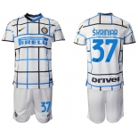 Men 2020-2021 club Inter milan away 37 white Soccer Jerseys