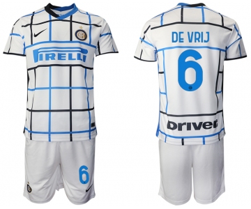 Men 2020-2021 club Inter milan away 6 white Soccer Jerseys