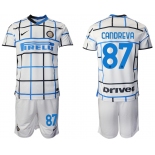 Men 2020-2021 club Inter milan away 87 white Soccer Jerseys