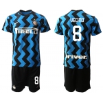 Men 2020-2021 club Inter milan home 8 blue Soccer Jerseys