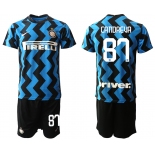 Men 2020-2021 club Inter milan home 87 blue Soccer Jerseys