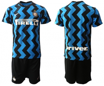 Men 2020-2021 club Inter milan home blank blue Soccer Jerseys