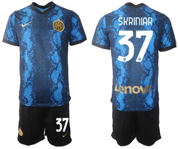 Men 2021-2022 Club Inter Milan home blue 37 Nike Soccer Jersey
