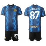 Men 2021-2022 Club Inter Milan home blue 87 Nike Soccer Jersey