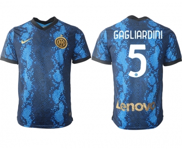 Men 2021-2022 Club Inter Milan home blue aaa versio 5 Nike Soccer Jersey