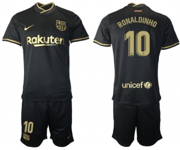 Men 2020-2021 club Barcelona away 10 black Soccer Jerseys