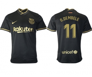 Men 2020-2021 club Barcelona away aaa version 11 black Soccer Jerseys