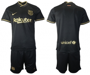 Men 2020-2021 club Barcelona away blank black Soccer Jerseys