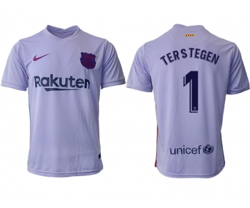 Men 2021-2022 Club Barcelona away aaa version purple 1 Soccer Jersey