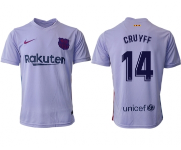 Men 2021-2022 Club Barcelona away aaa version purple 14 Soccer Jerseys