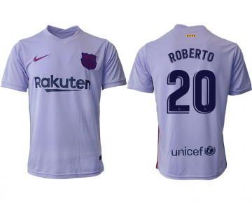 Men 2021-2022 Club Barcelona away aaa version purple 20 Soccer Jersey