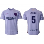 Men 2021-2022 Club Barcelona away aaa version purple 5 Soccer Jersey