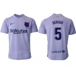 Men 2021-2022 Club Barcelona away aaa version purple 5 Soccer Jersey