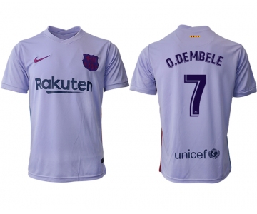 Men 2021-2022 Club Barcelona away aaa version purple 7 Soccer Jersey