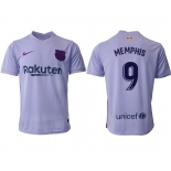 Men 2021-2022 Club Barcelona away aaa version purple 9 Soccer Jersey
