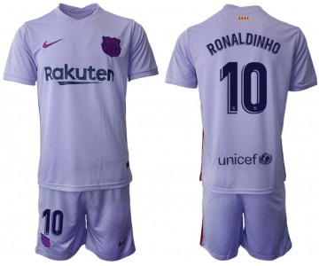 Men 2021-2022 Club Barcelona away purple 10 Soccer Jerseys