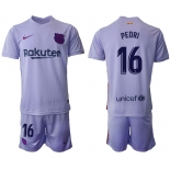 Men 2021-2022 Club Barcelona away purple 16 Soccer Jersey