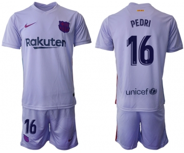 Men 2021-2022 Club Barcelona away purple 16 Soccer Jersey