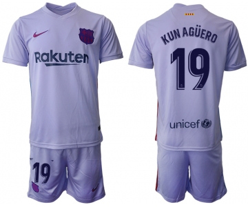 Men 2021-2022 Club Barcelona away purple 19 Soccer Jersey